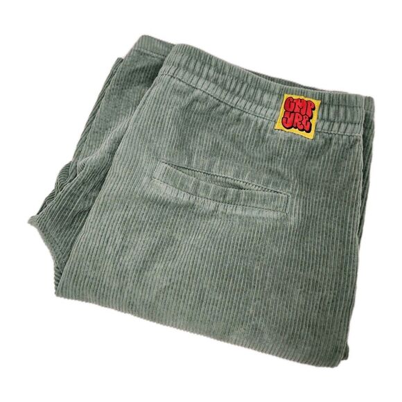 Empyre Shorts Men's L Green Corduroy Drawstring‎ Flat Cotton Skateboard Y2K 11" - Picture 1 of 7